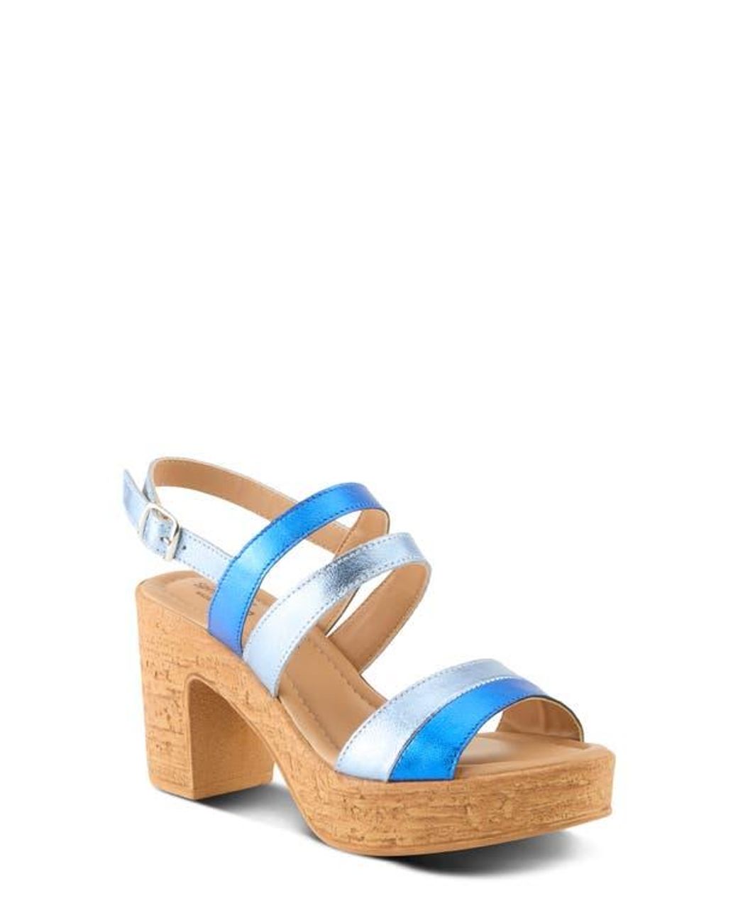Spring Step Blue Shoes Spring Step Talha Platform Sandal in Blue | Lyst
