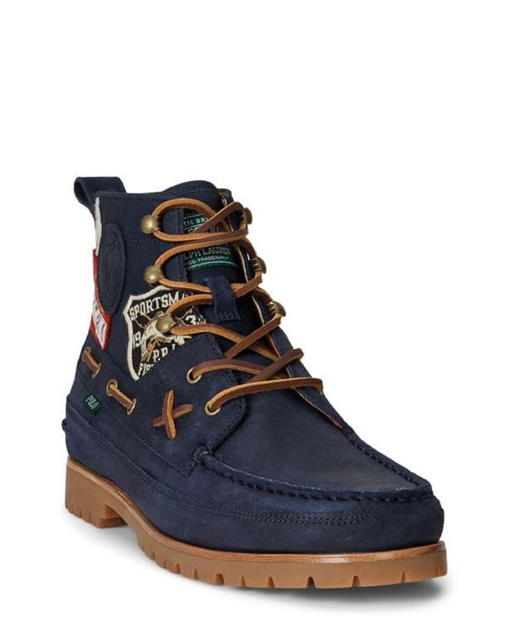 Polo Ralph Lauren Ranger Patch Work Boot in Blue for Men | Lyst display picture 3