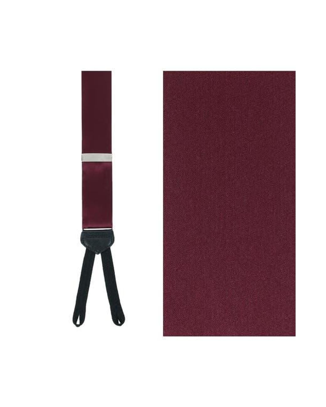 Trafalgar Purple Sutton Solid Silk Suspenders for men