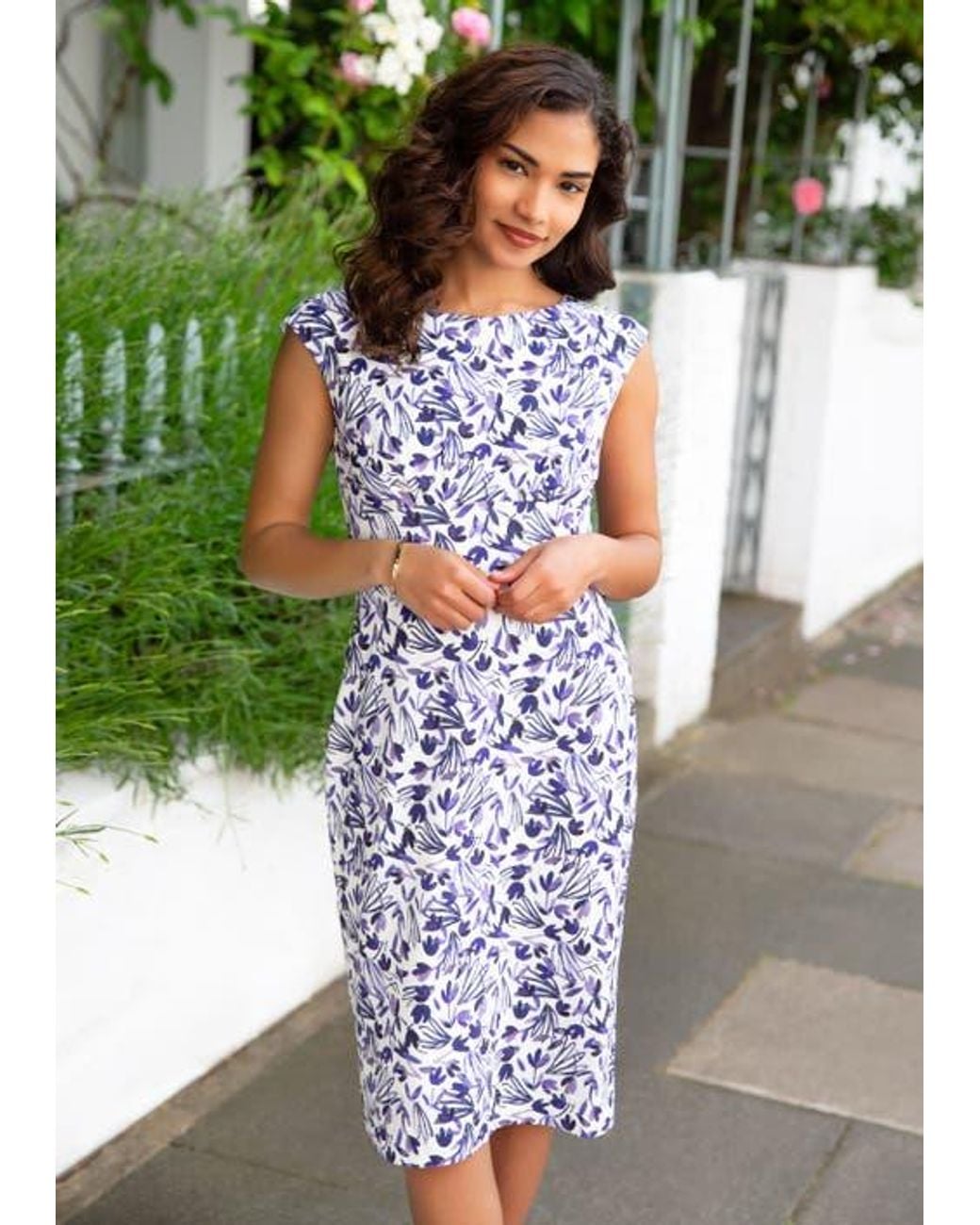alie-street-london-pippa-shift-dress-in-blue-lyst