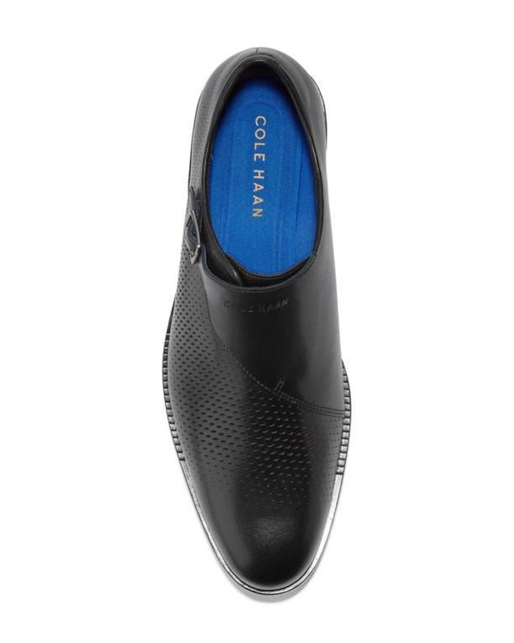 Cole Haan Washington Grand Laser Monk Strap Loafer in Black for Men Lyst