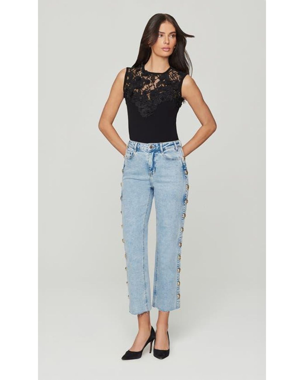 Generation Love Blue Stephen Knot Button Jeans