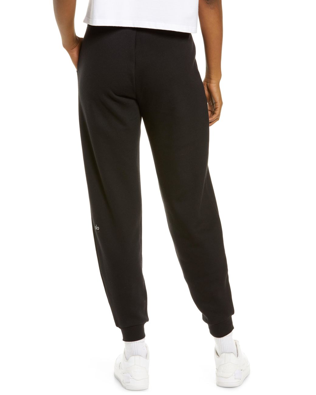 Alo Yoga Slick Zip Front Sweatpants in Black