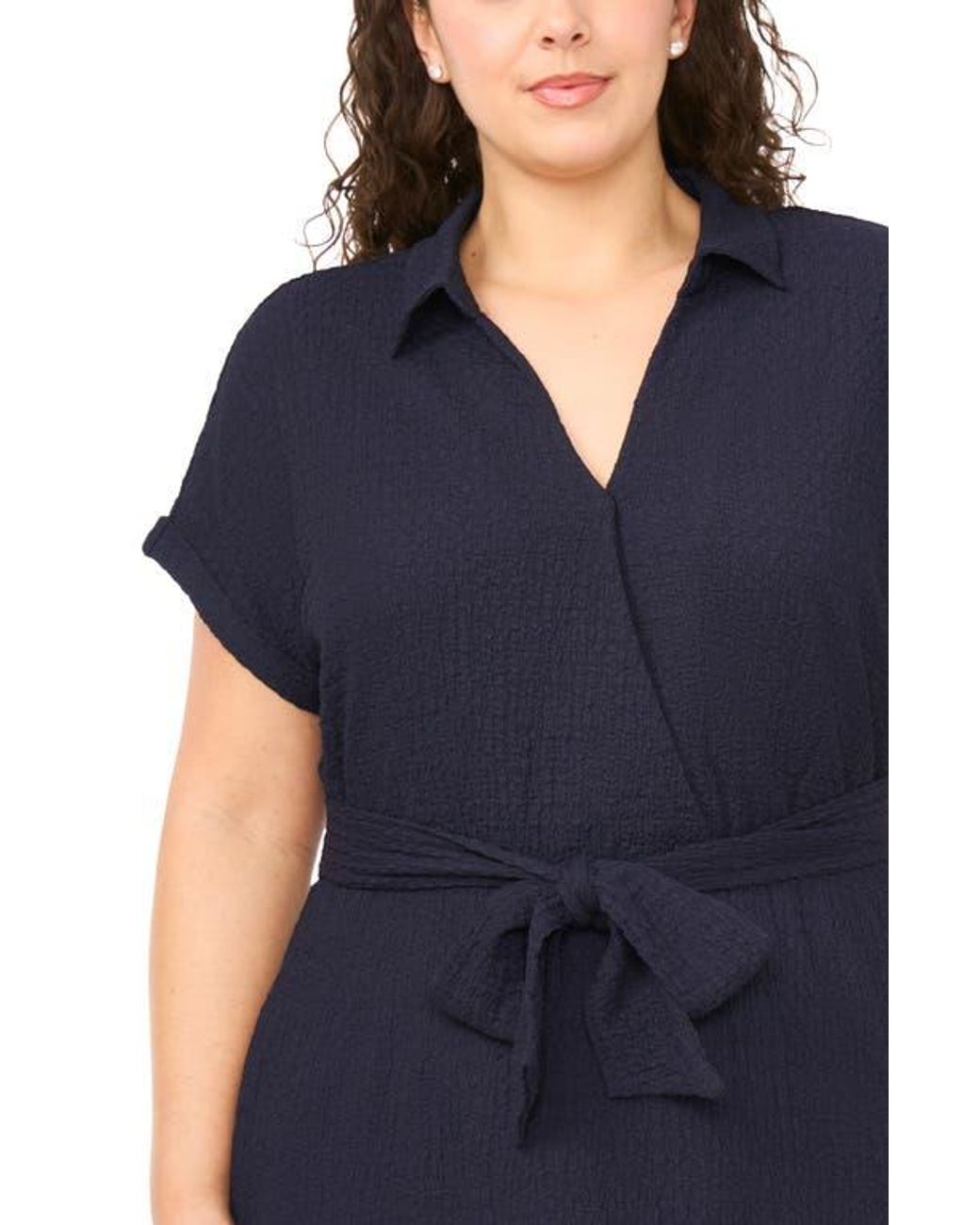 Halogen Tie Belt Textured Midi Dress in Blue | Lyst Halogen Tie Belt Textured Midi Dress in Blue | Lyst