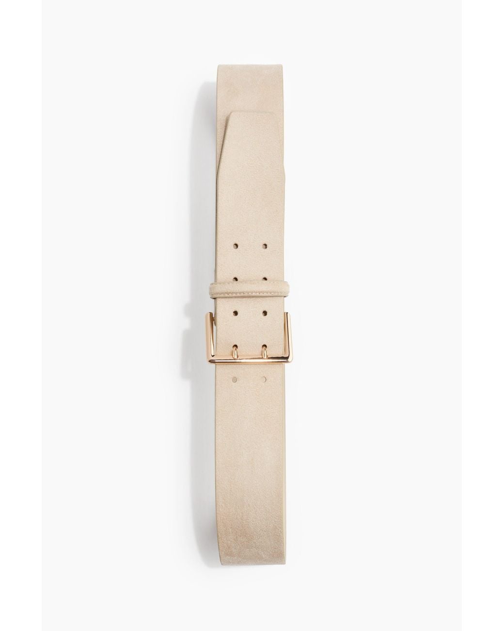 H&M White Wide Belt