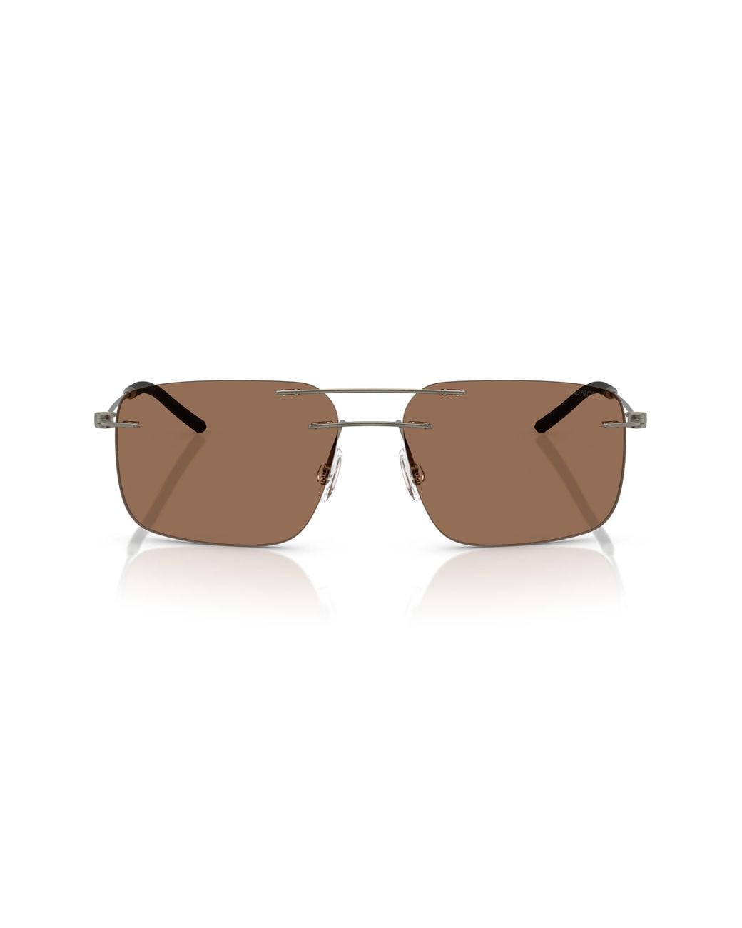 Moncler Brown 56Mm Rimless Rectangular Sunglasses for men