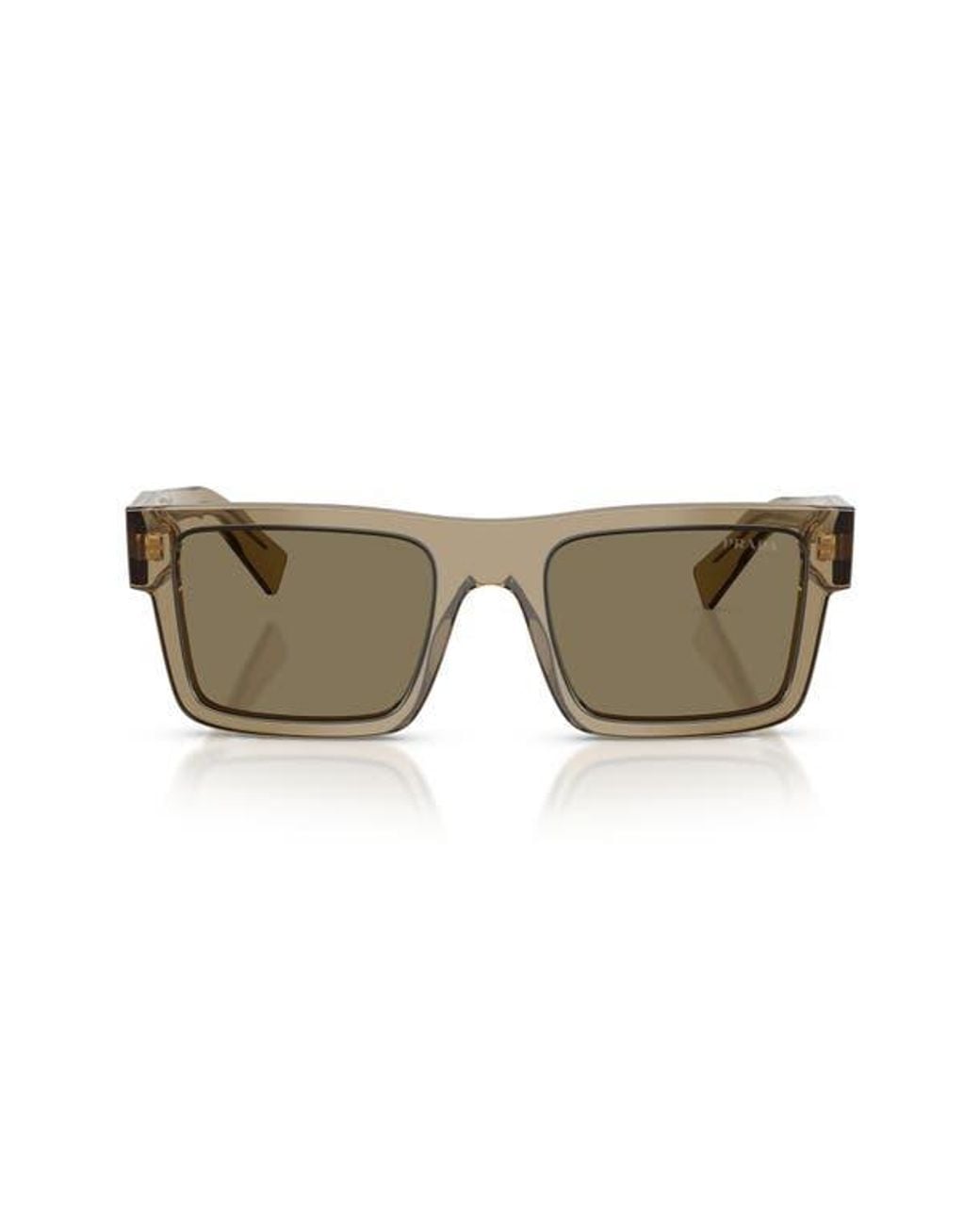 Prada Brown 52Mm Rectangular Sunglasses for men