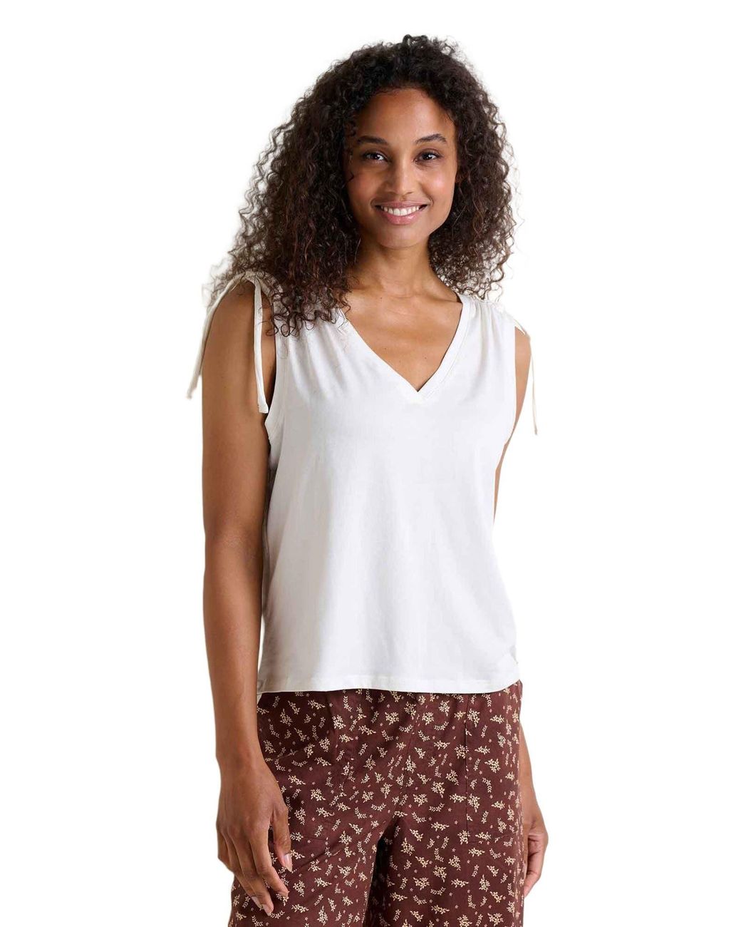 Toad & Co. White Anza Cinch Tank