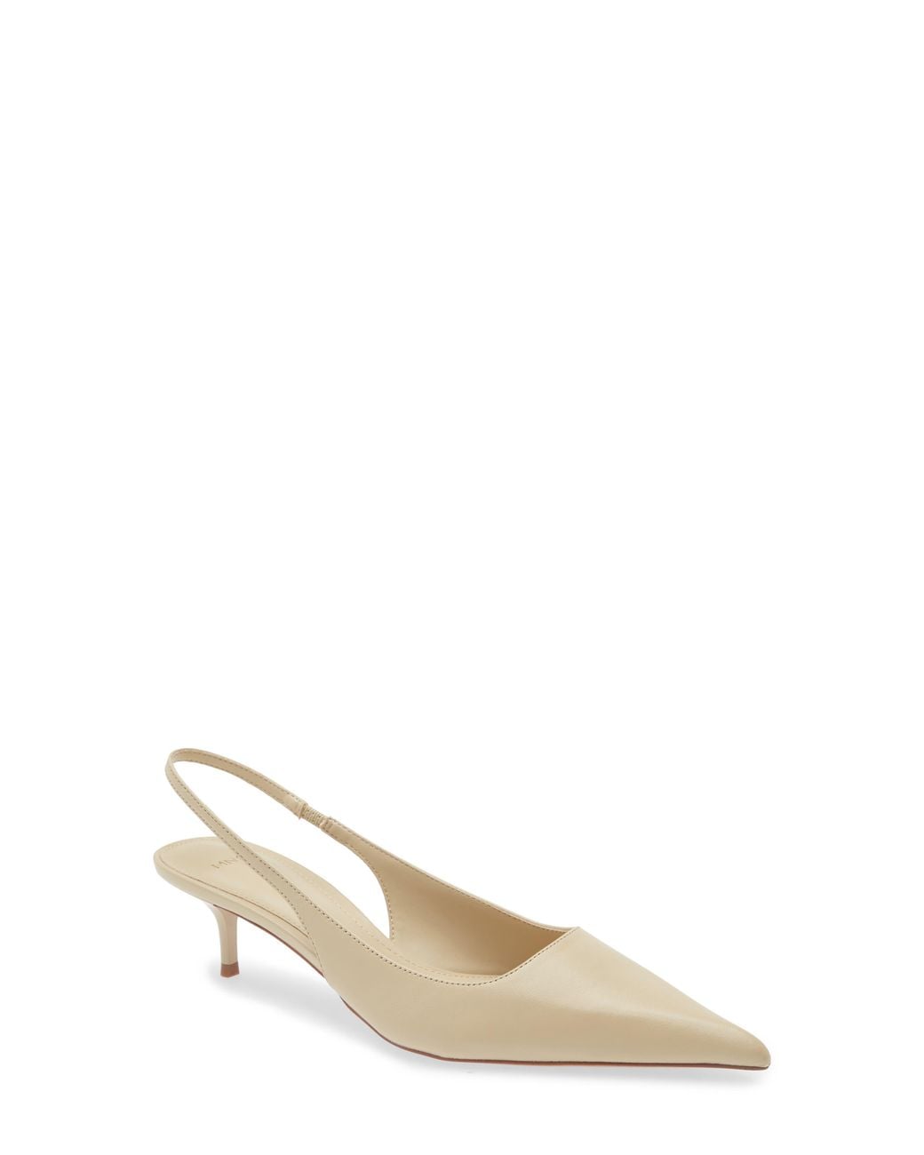 Mango White Tom Slingback Pointed Toe Pump