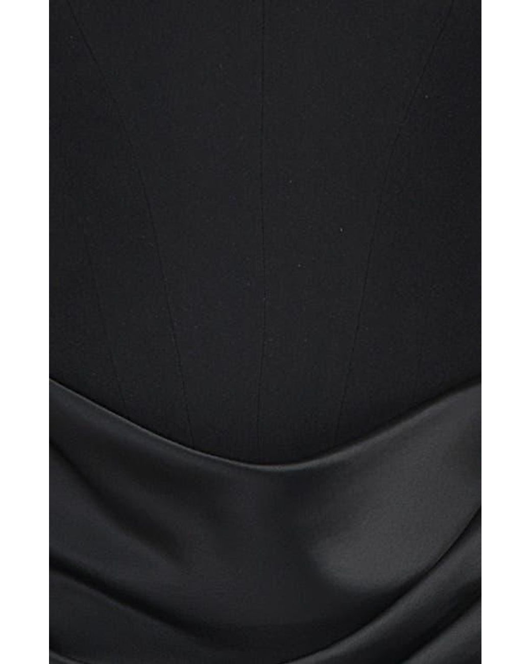 House Of Cb Persephone Strapless Satin Corset Cocktail Dress in Blue | Lyst