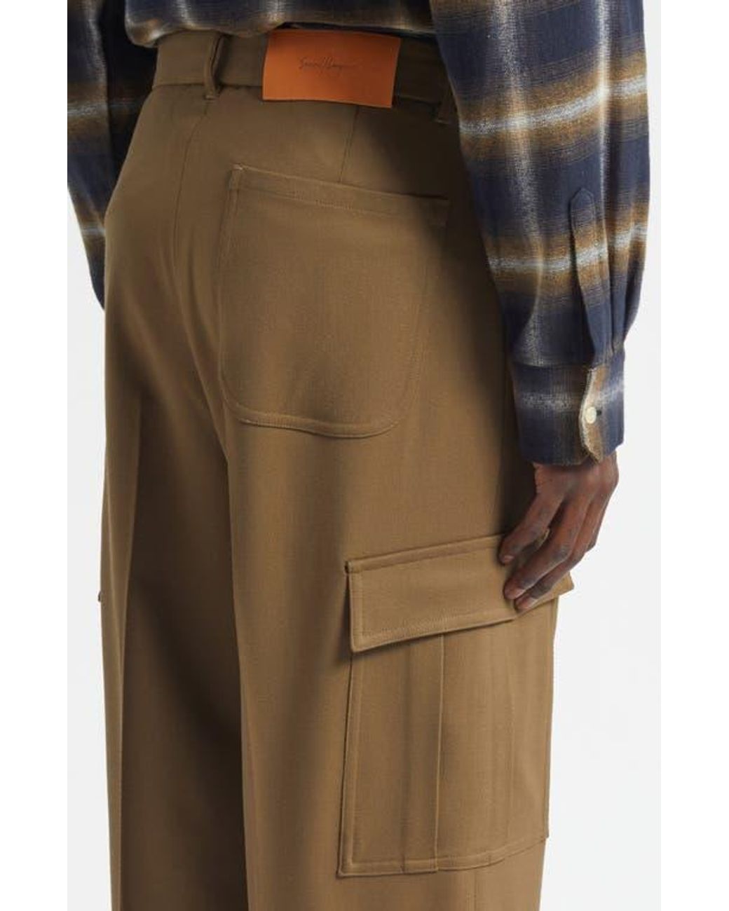 Second Layer Green Baja Wool Cargo Pants for men