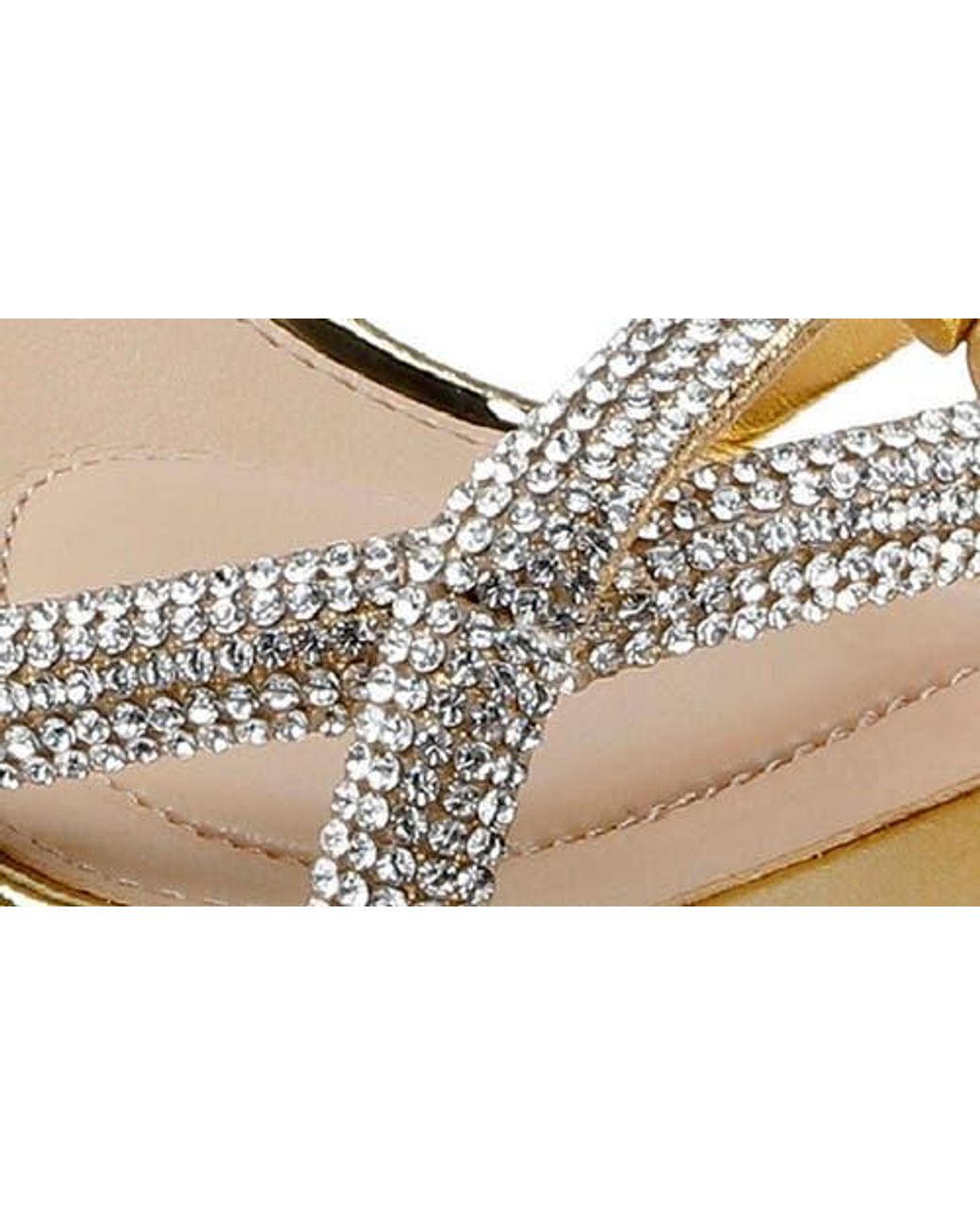 Badgley Mischka Metallic Fila Ankle Strap Platform Sandal