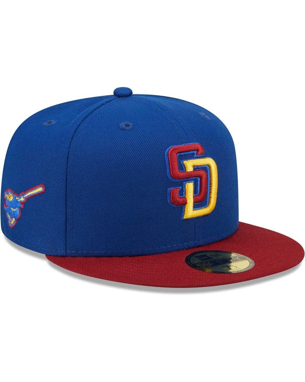 KTZ /red San Diego Padres Alternate Logo Primary Jewel Gold Undervisor 59fifty Fitted Hat At 