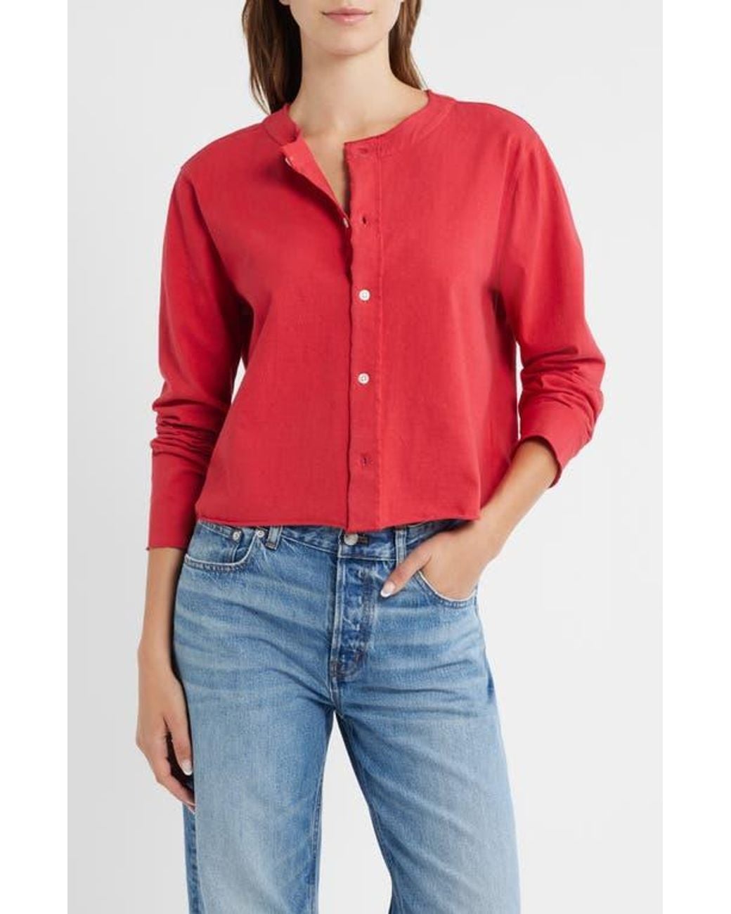Frank & Eileen Red Jackie Cardigan