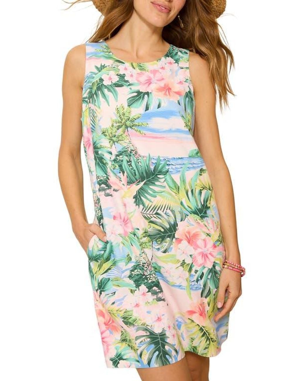 Tommy Bahama Ocean Vida Floral Sleeveless Silk Shift Dress in Blue | Lyst Tommy Bahama Ocean Vida Floral Sleeveless Silk Shift Dress in Blue | Lyst