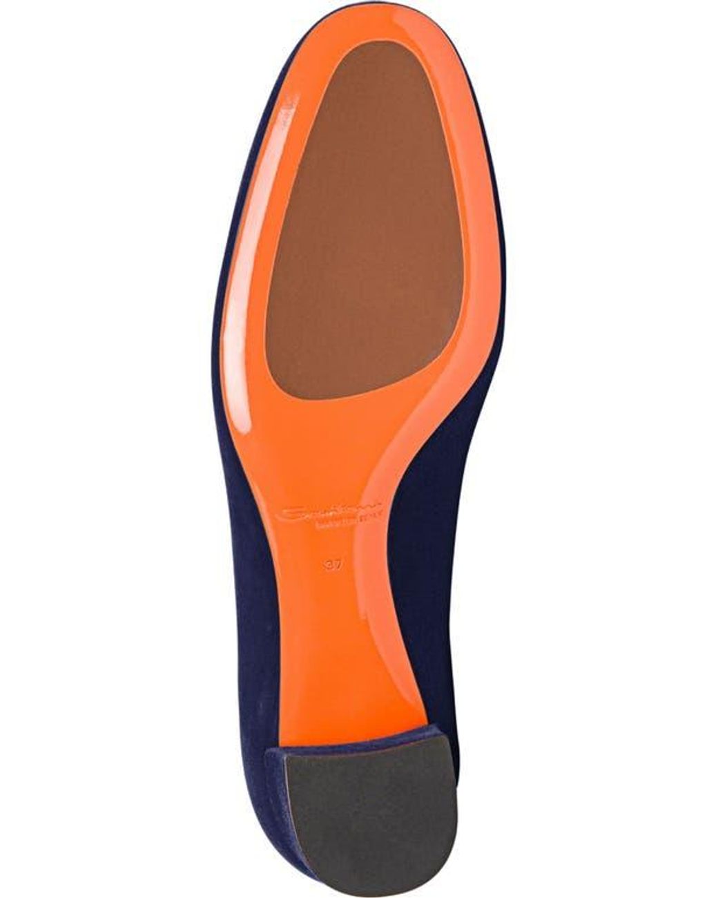 Santoni Blue Suede Low-Heel Pump