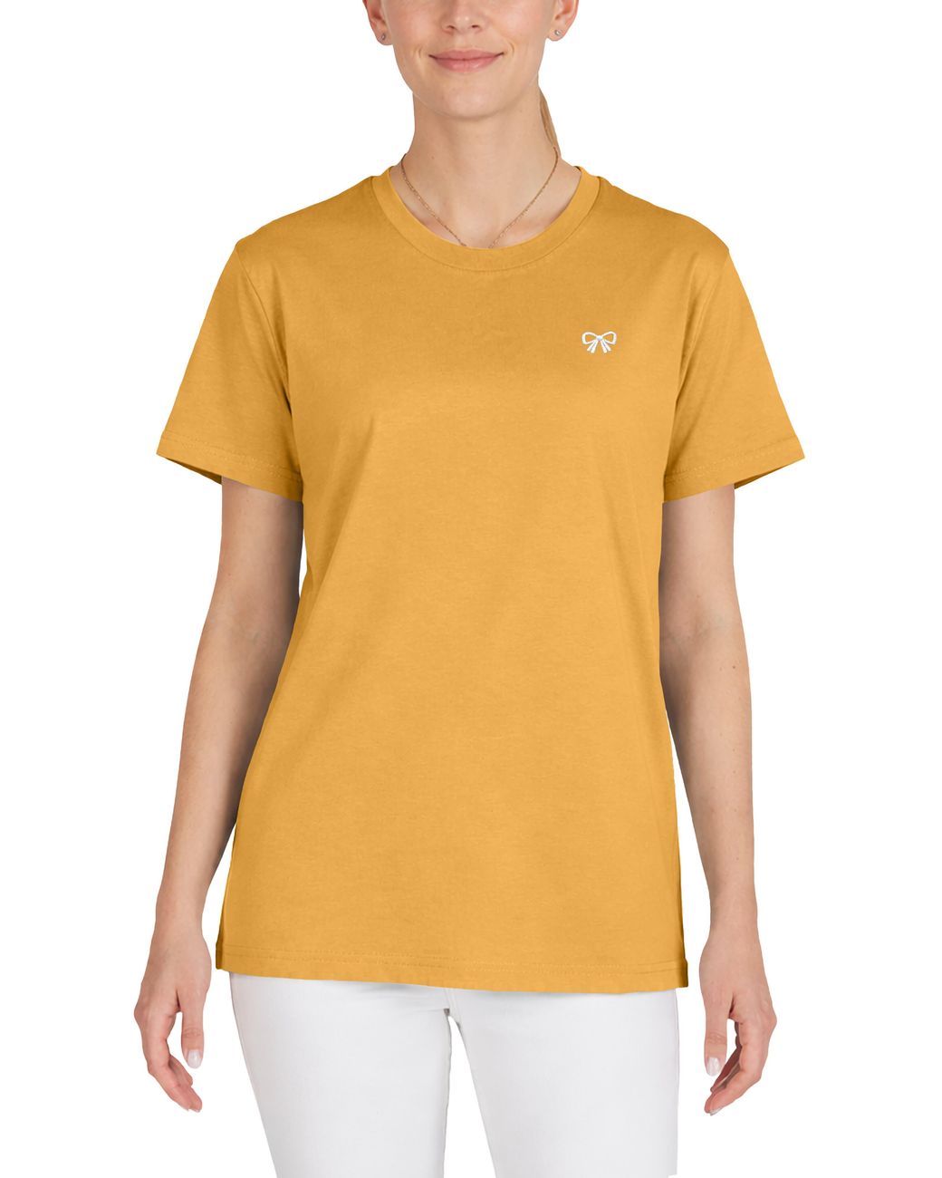 Alix Yellow Bow Jersey Tee