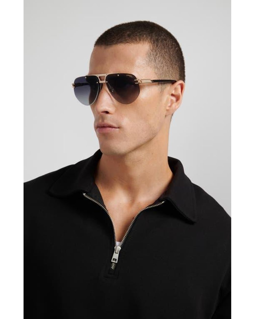Carrera Black 63Mm Gradient Oversize Rectangular Sunglasses for men