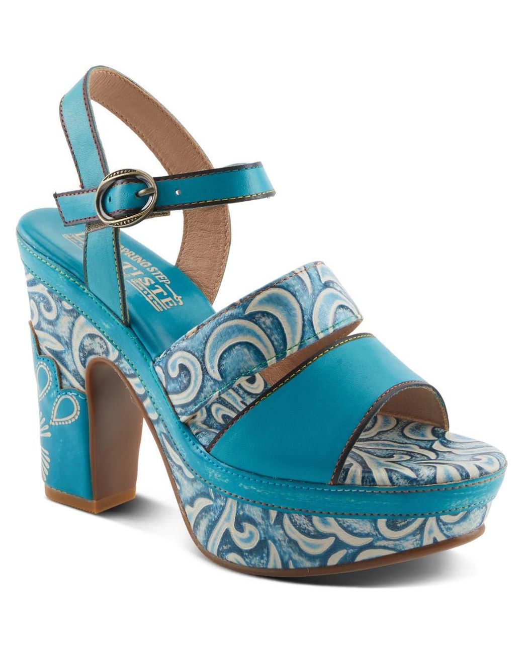 Spring Step Hotstrut Platform Sandal in Blue | Lyst