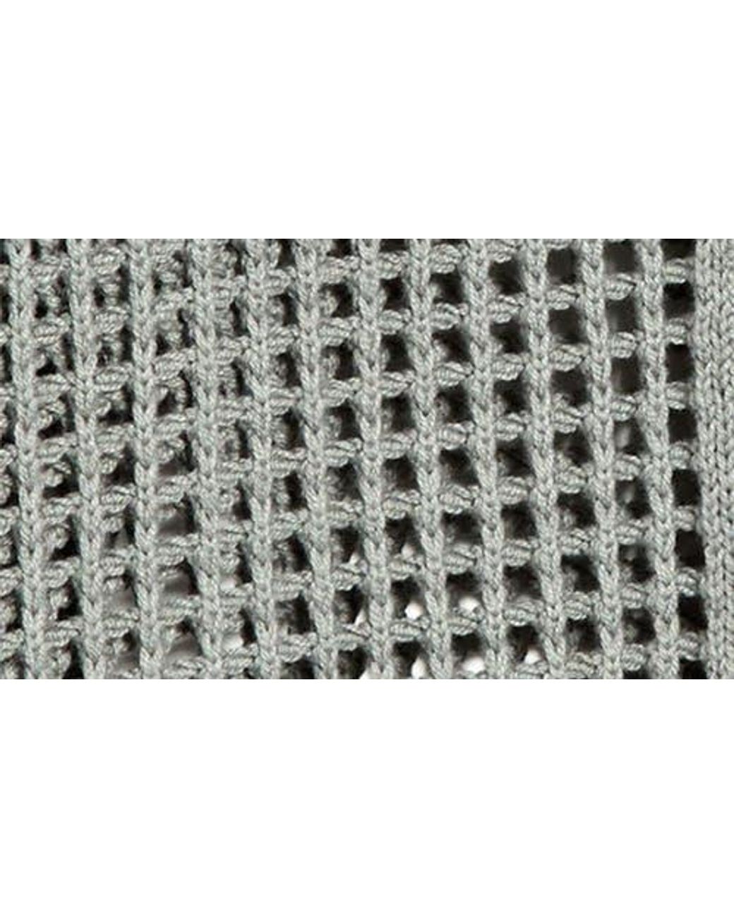 Splendid Gray Camellia Openwork V-Neck Cotton Blend Cardigan