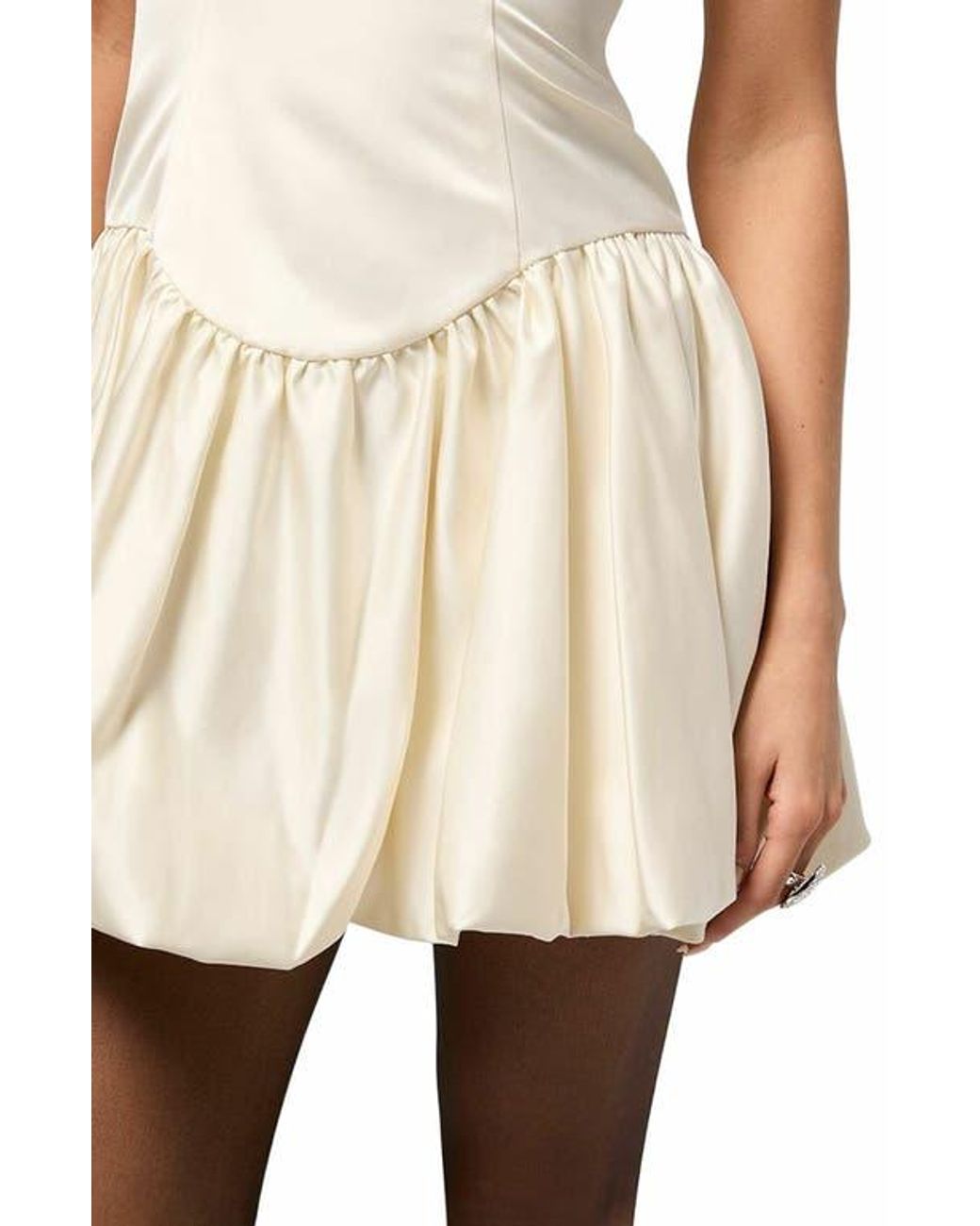 WeWoreWhat Bubble Skirt Corset Mini Dress in White | Lyst