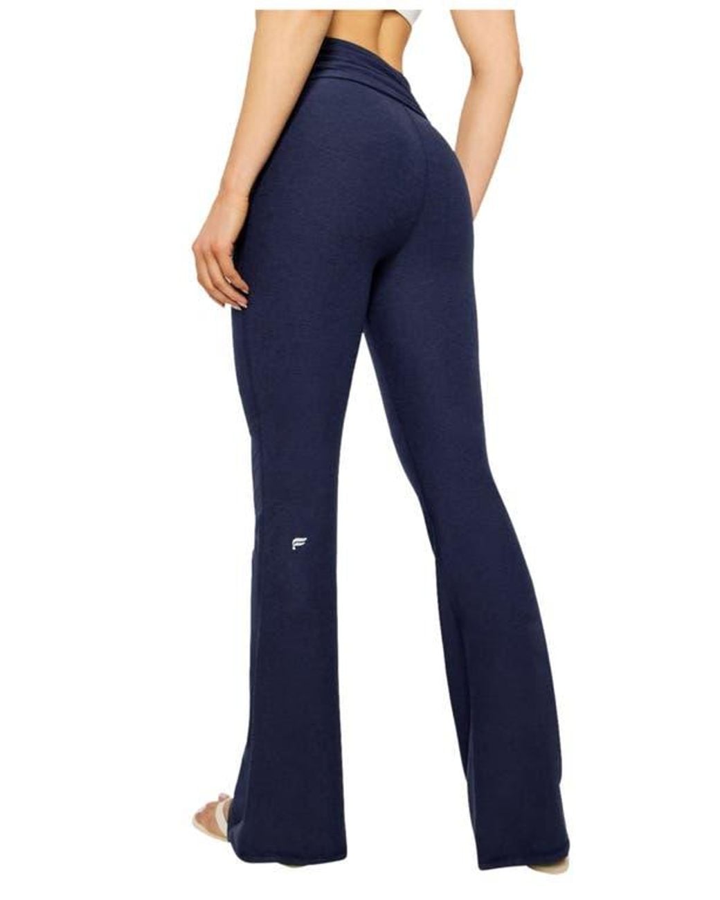 Fabletics Blue Cloud Jersey Foldover Flare