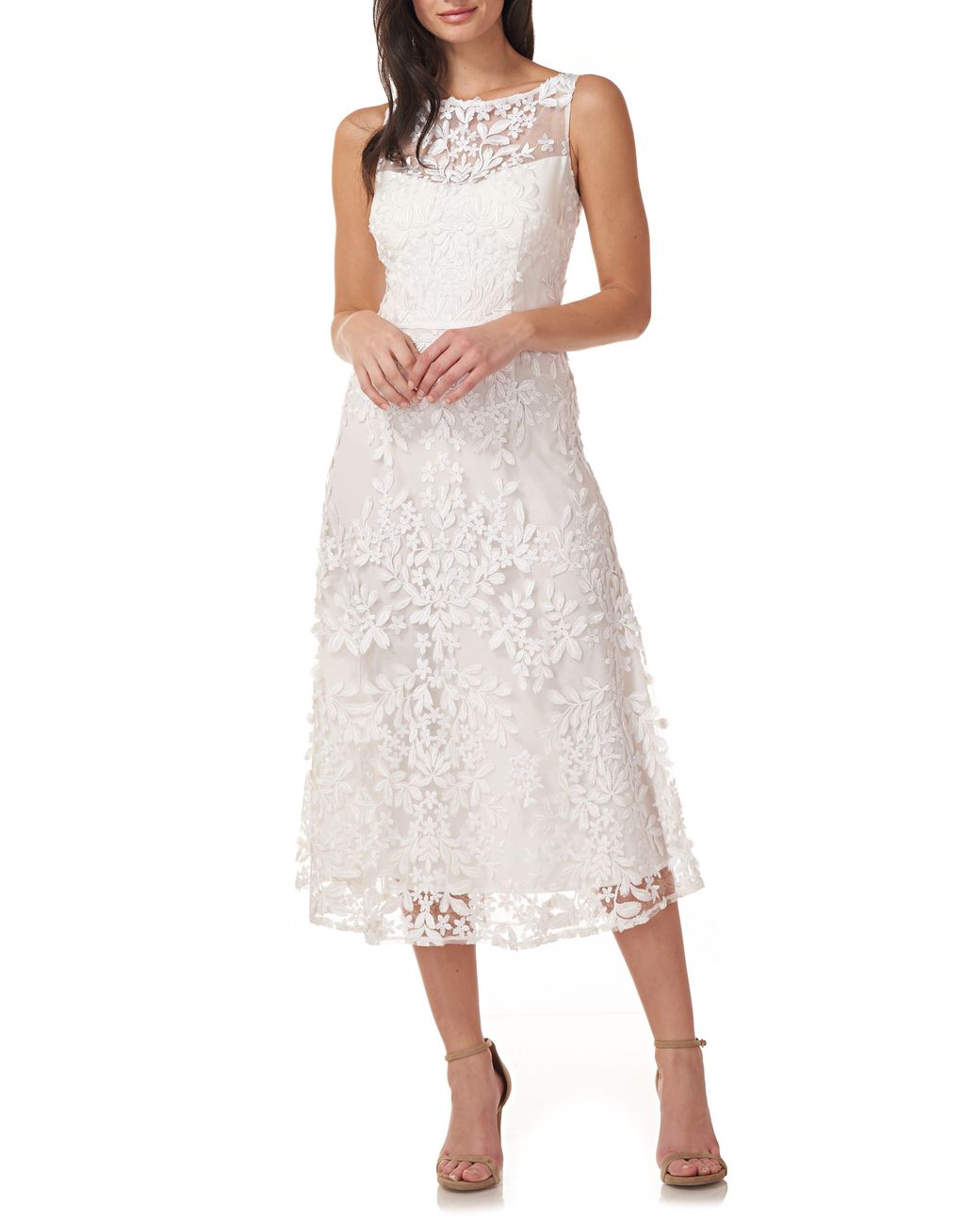js collections floral lace cocktail dress