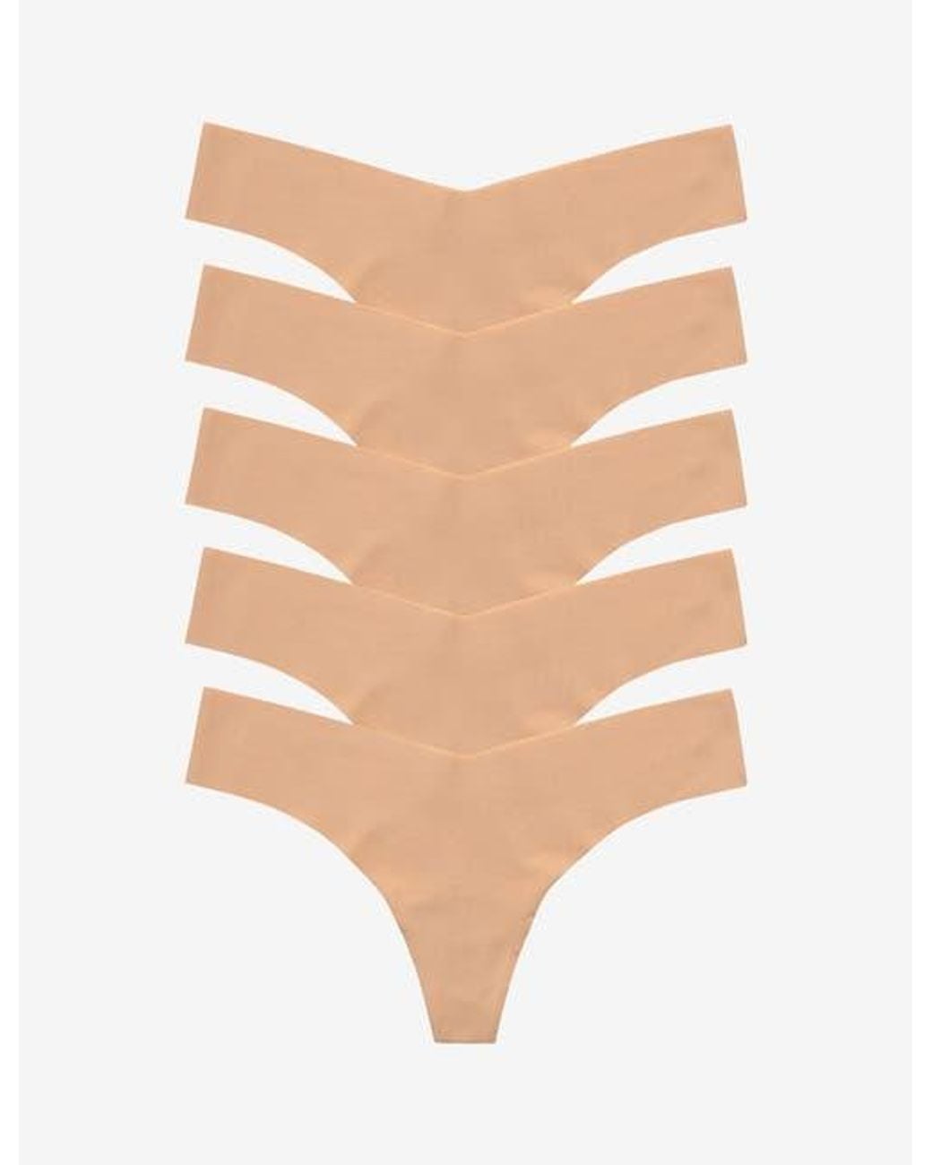 Commando Natural Classic Solid Thong 5-Pack