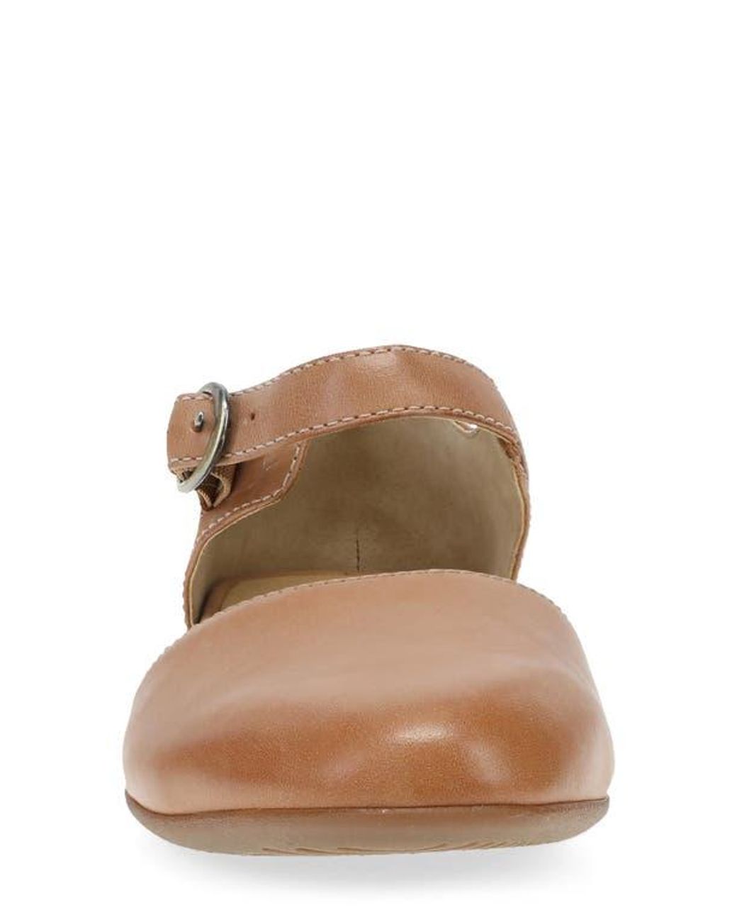 Dansko Brown Liv Ankle Strap Flat