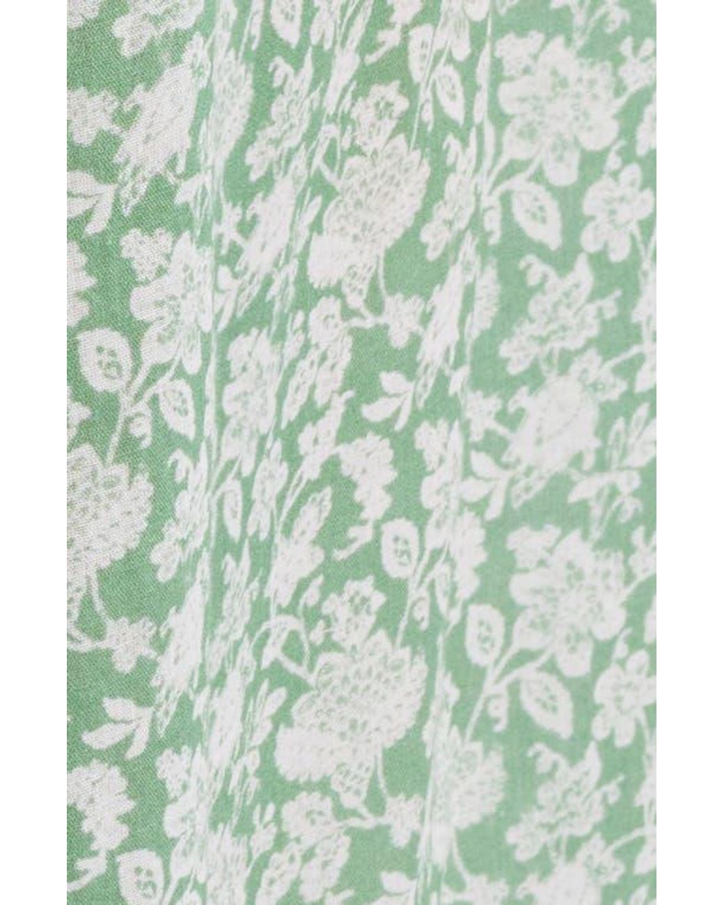 Doen Emmaretta Floral Pleated Voile Maxi Dress in Green | Lyst