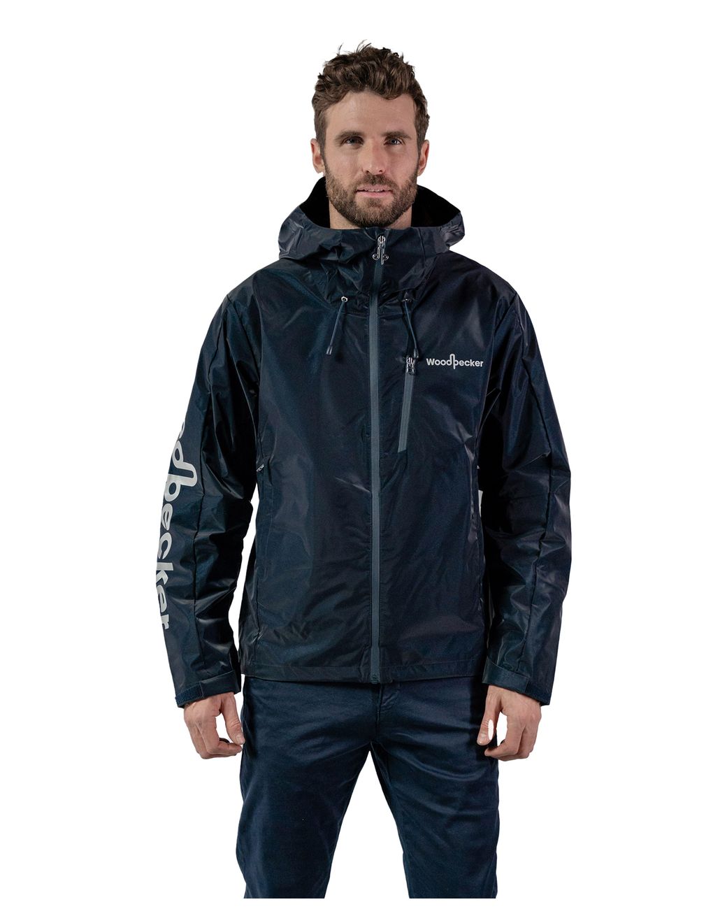 Woodpecker Blue Wind Rain Shell Jacket for men