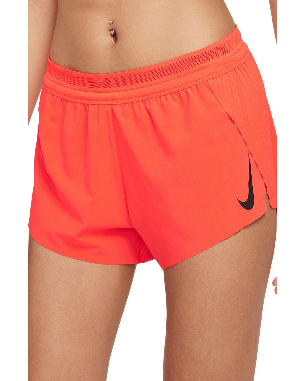womens red nike running shorts
