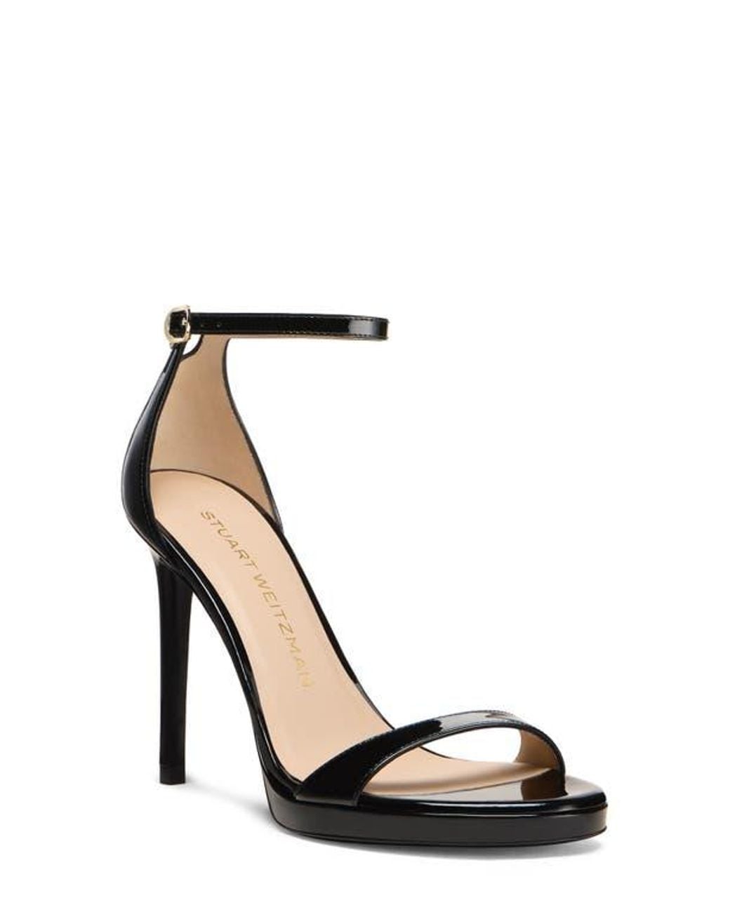 Stuart Weitzman Black Nudist Platform Sandal