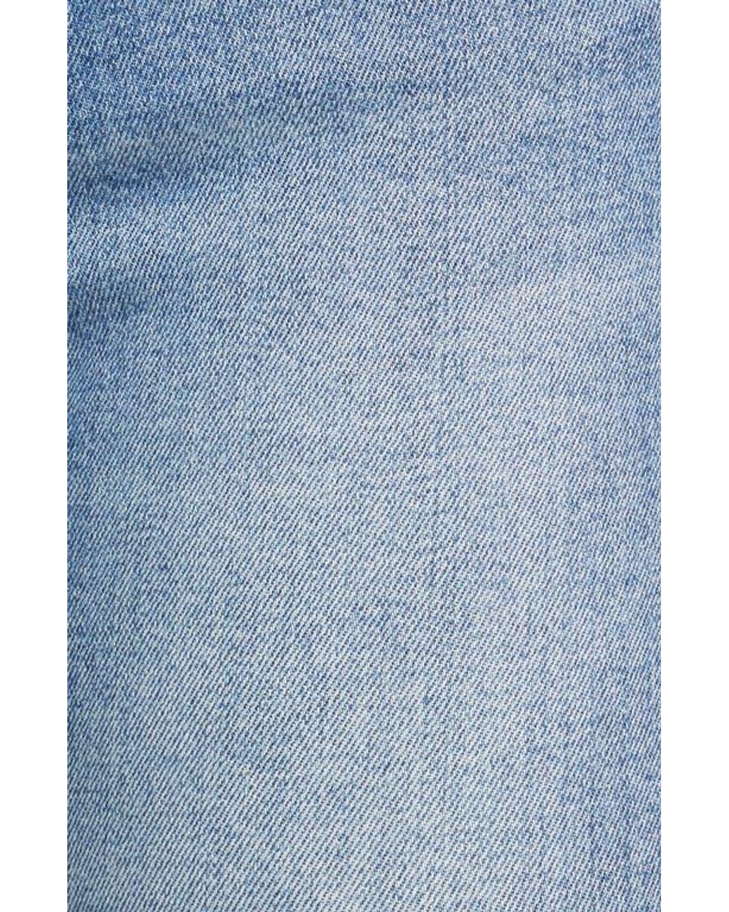 Pistola Blue Distressed High Waist Chew Hem Crop Bootcut Jeans