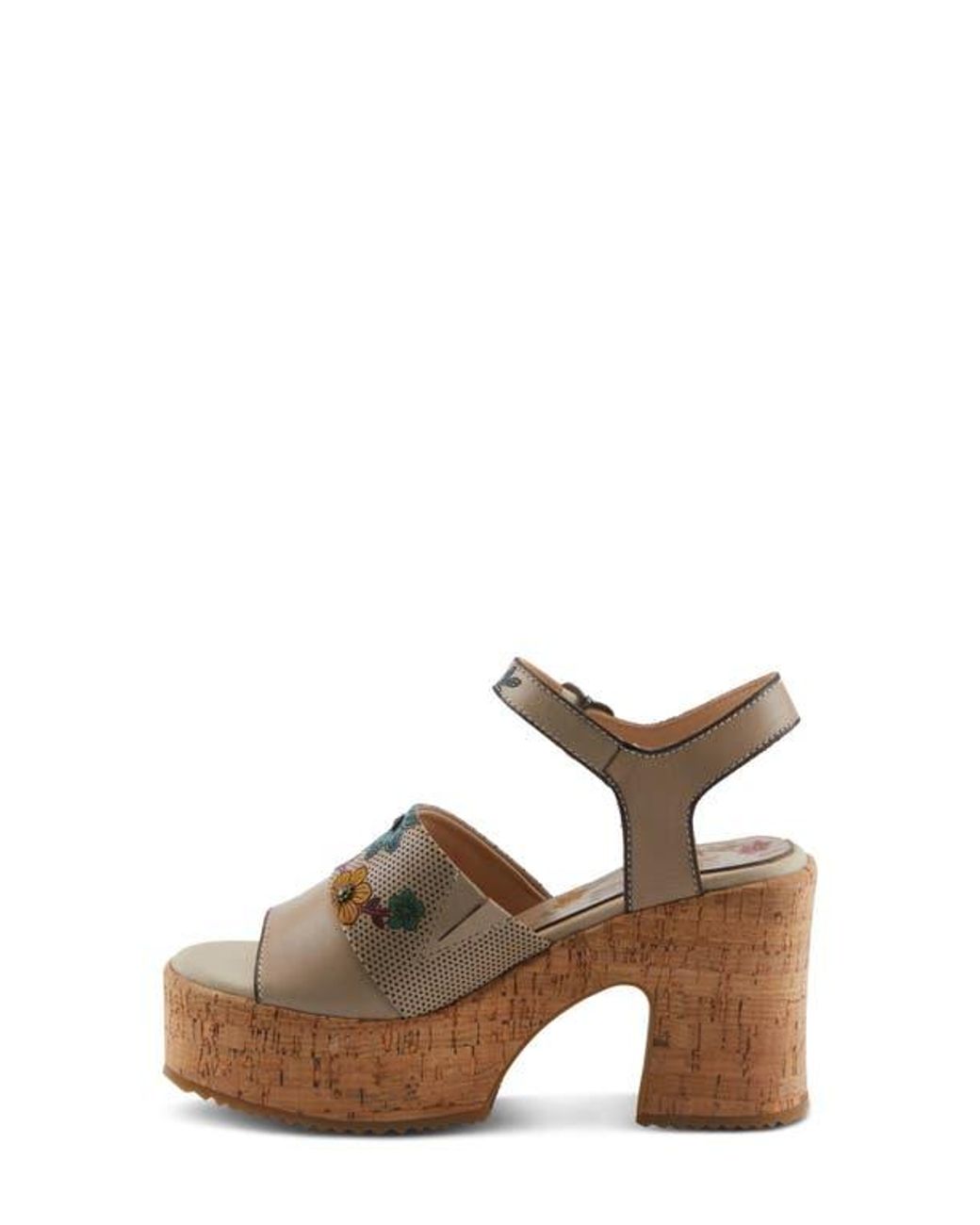 Spring Step Brown Halena Platform Sandal