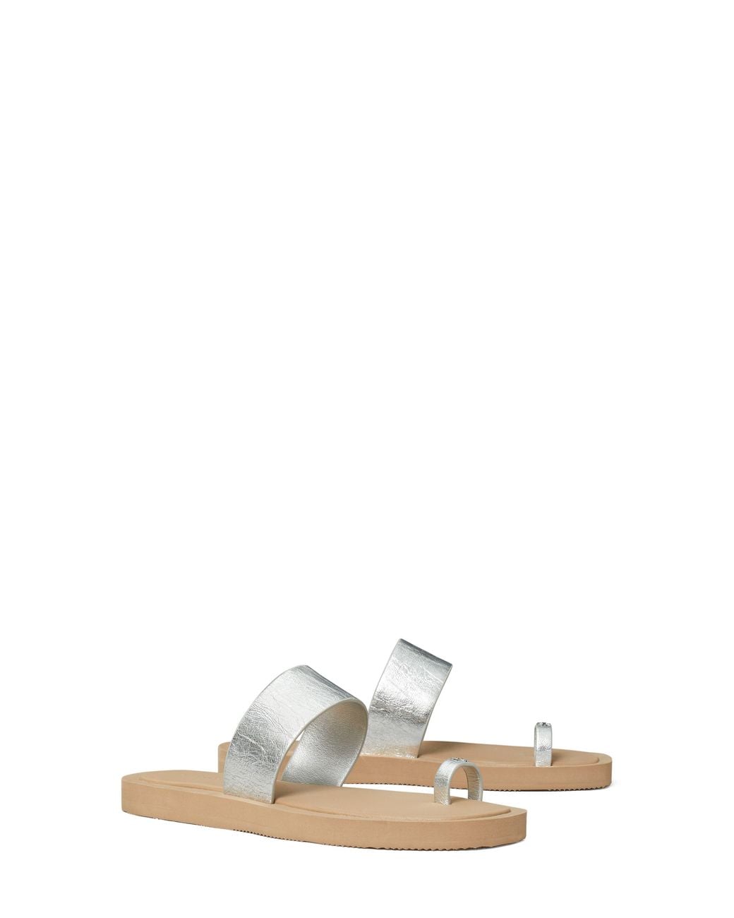 Tory Burch White Toe Loop Sandal