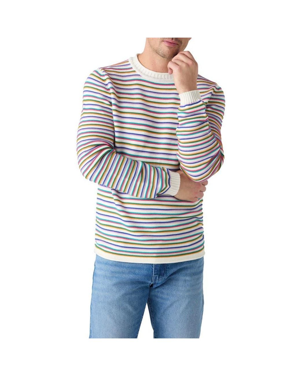 Robert Talbott Multicolor Hilton Multi Stripe Rollneck Sweater for men