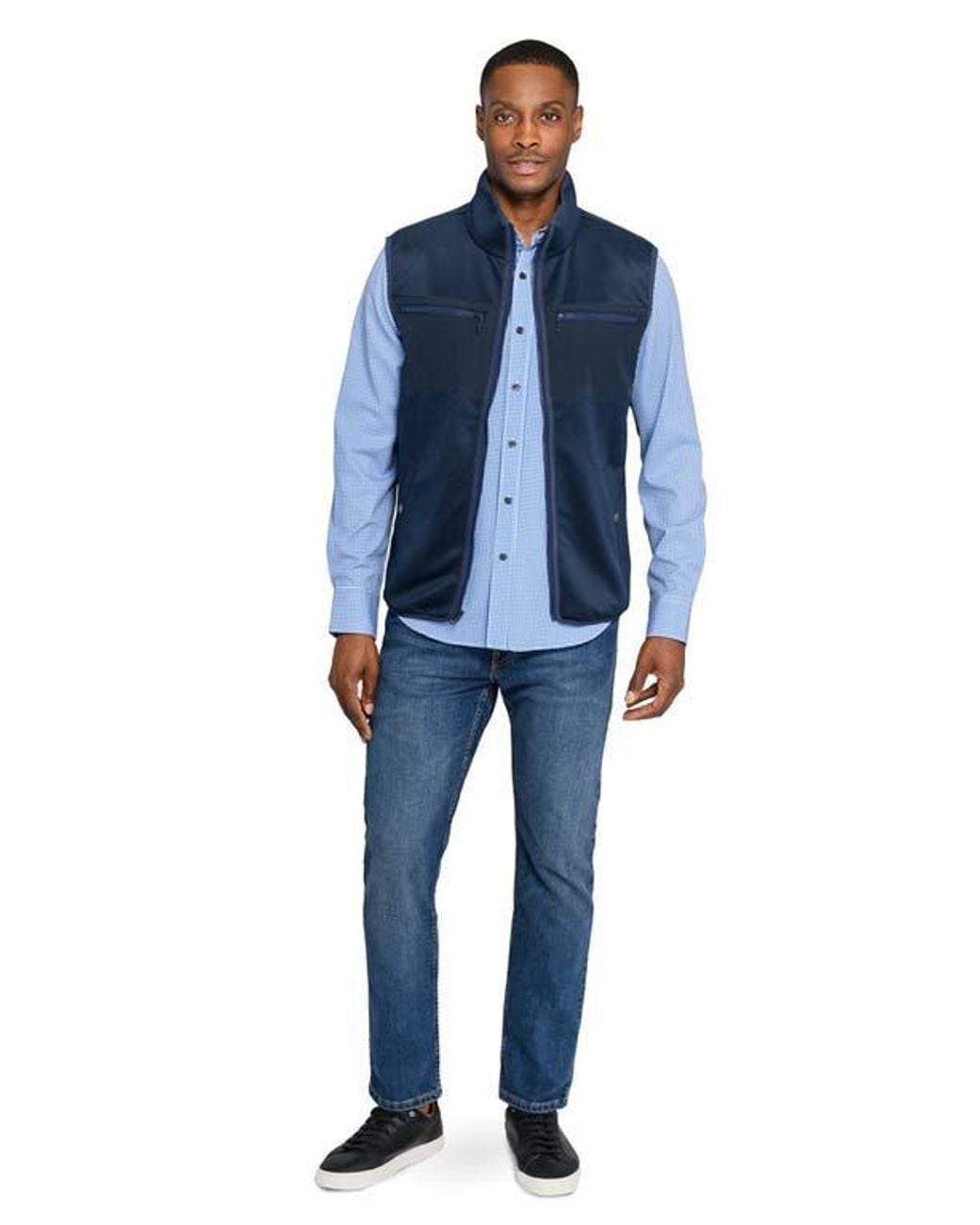 Con.struct Blue Reversible Puffer Vest for men