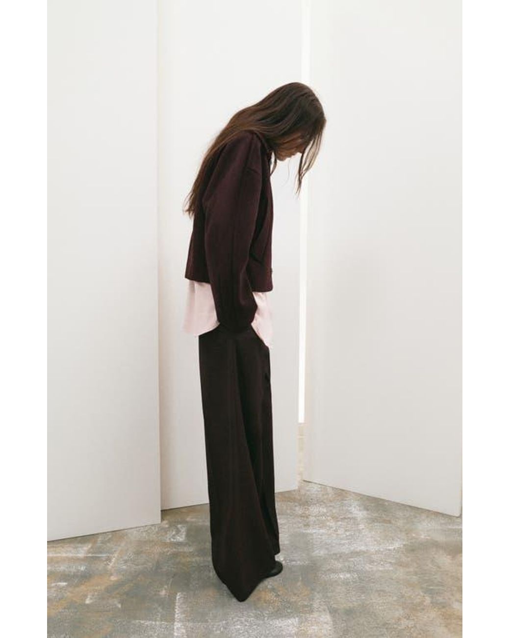 Mango Black Wool Blend Crop Jacket