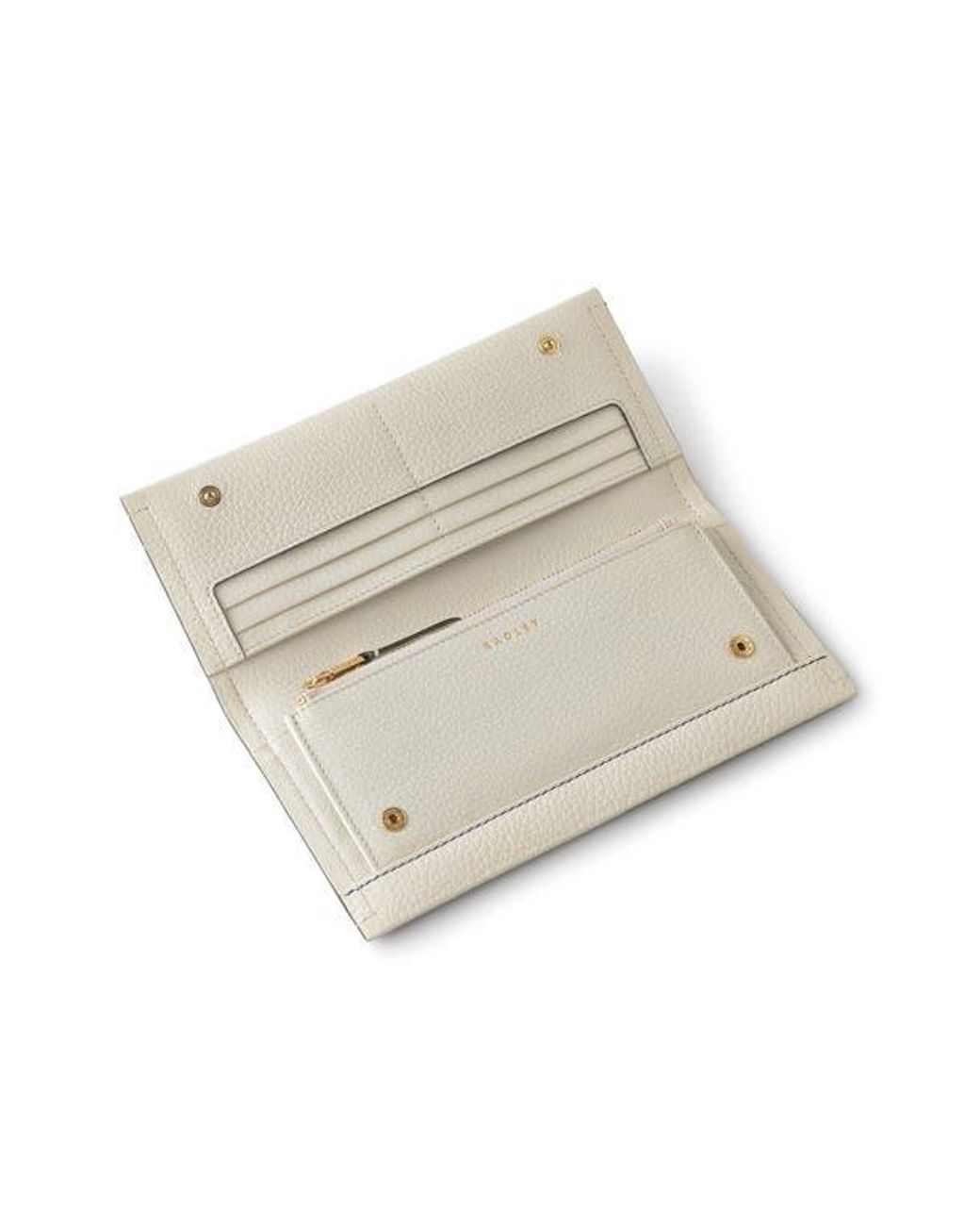 Radley Cut Out Floral Flapover Wallet in White | Lyst