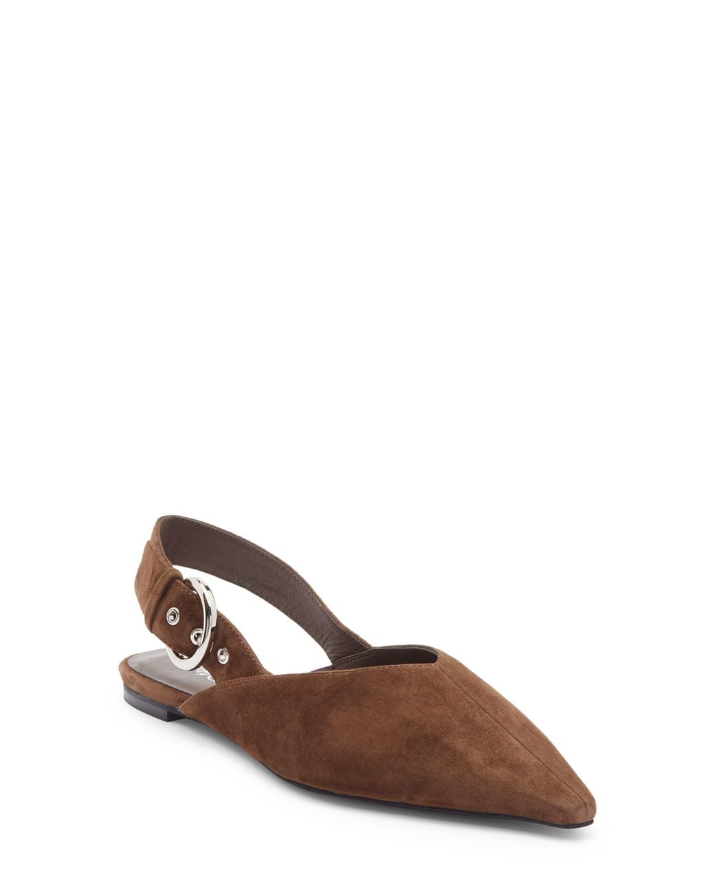 Jeffrey Campbell Brown Scone Slingback Pointed Toe Flat