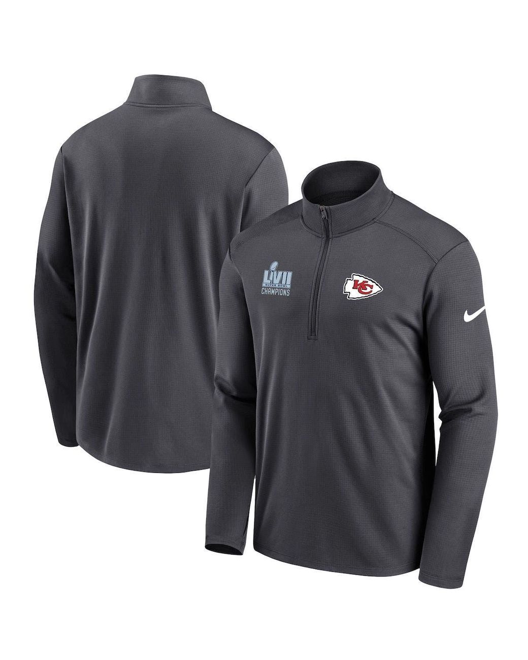 Nike Kansas City Chiefs Super Bowl Lvii Champions Pacer Half-zip ...