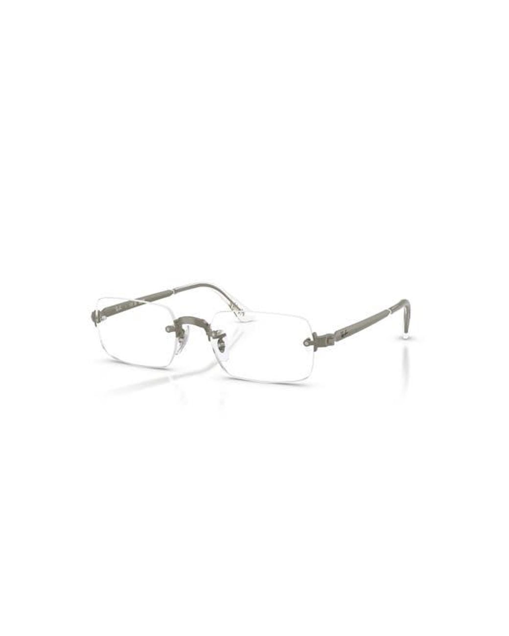 Ray-Ban Gray 54Mm Rectangle Optical Glasses
