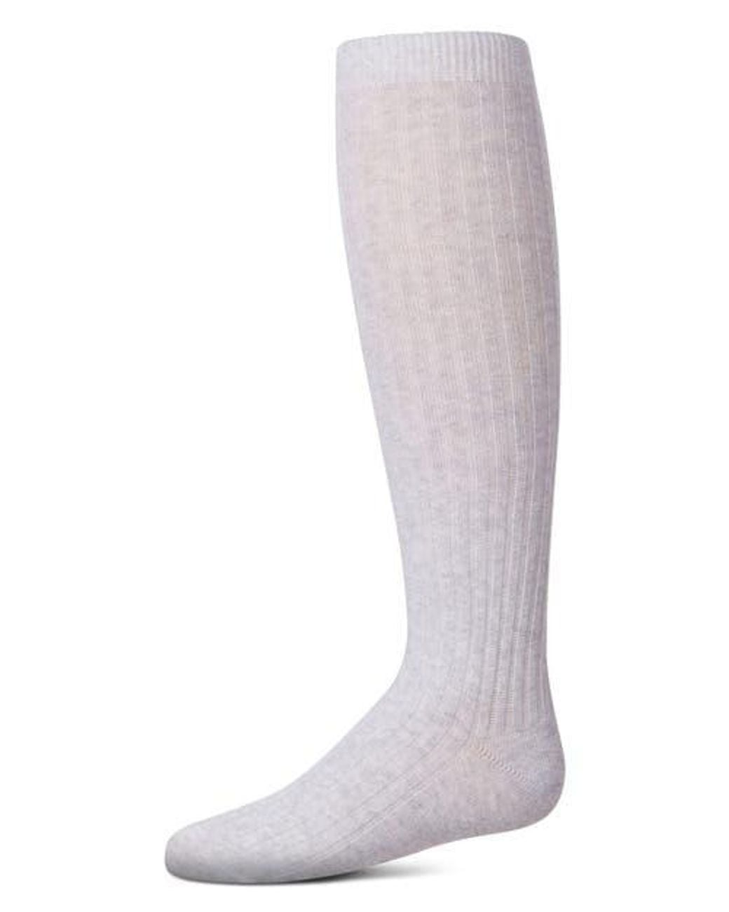 Memoi Gray Ribbed Knee High Sock
