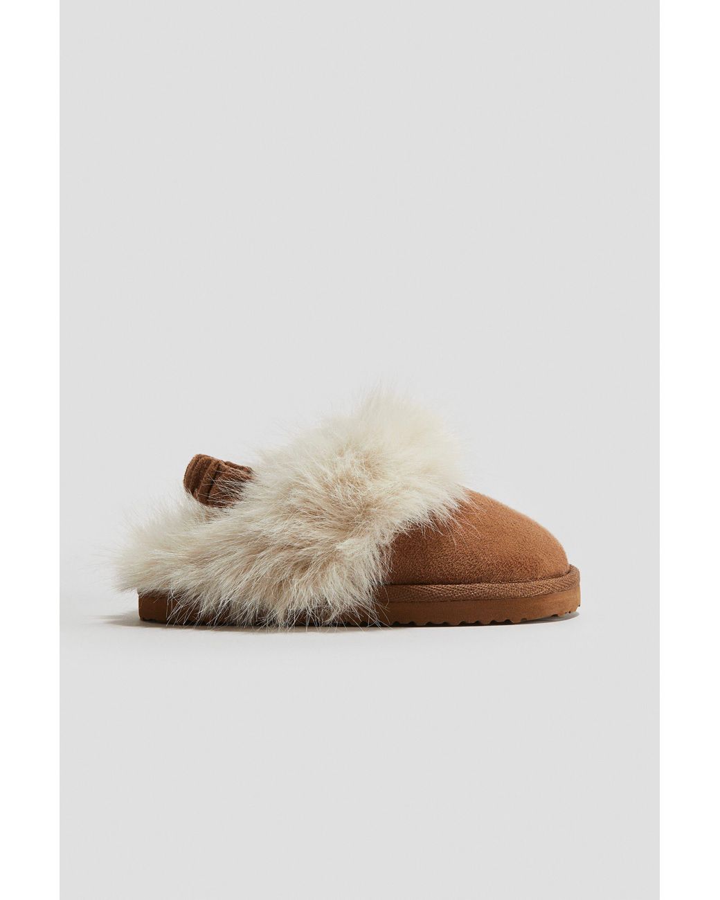 H&M White Fluffy-Lined Slippers