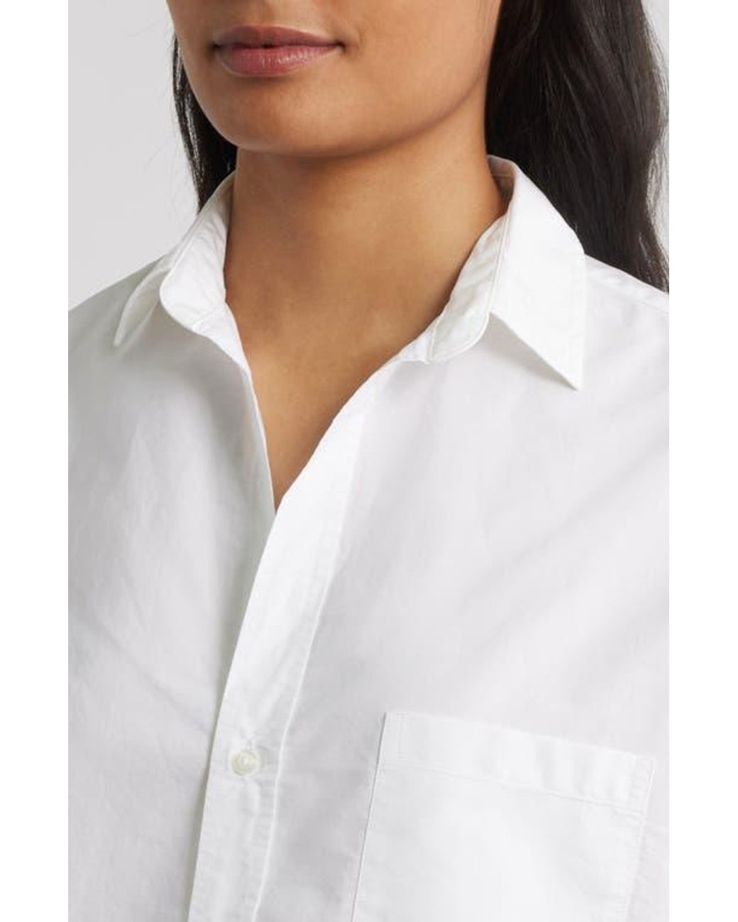 Frank & Eileen White Continuous Button-Up Shirt