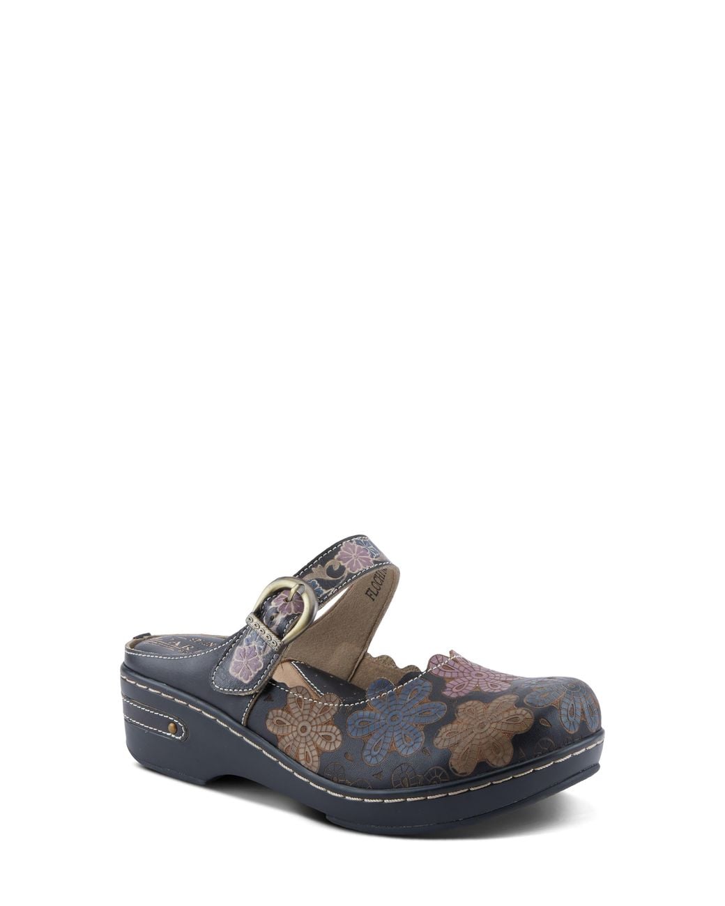 Spring Step White Flochino Platform Mule