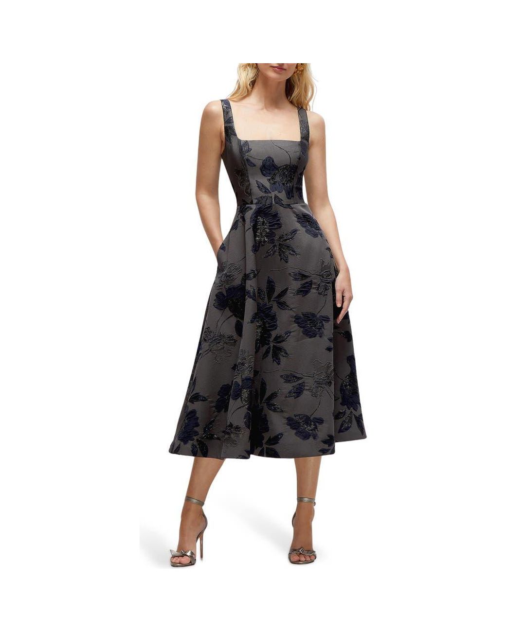 slim fit dress slacks Lexi Short Sleeve Fit & Flare Midi Dress – Marine Layer