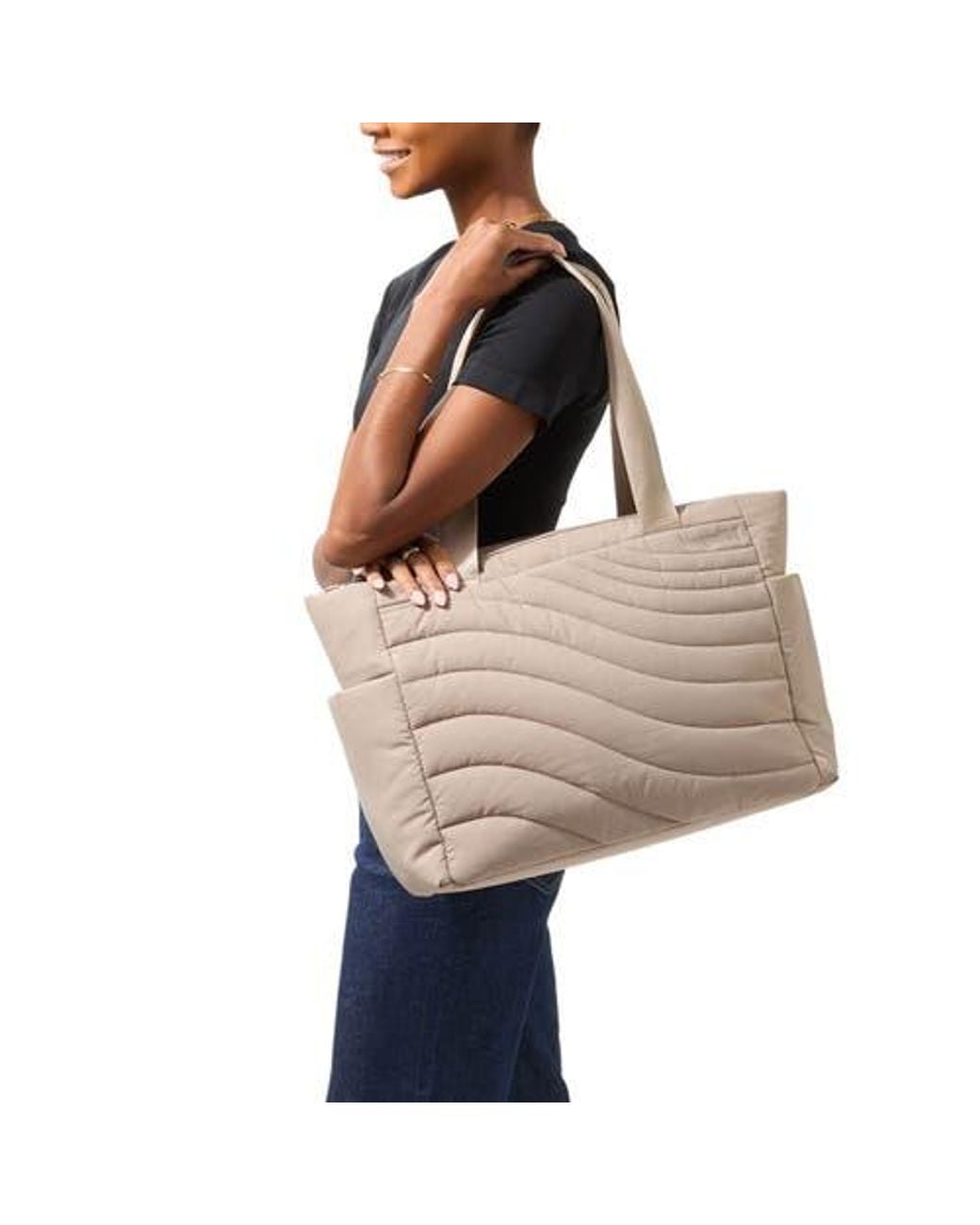 Baggallini Gray Set Wave Tote Bag