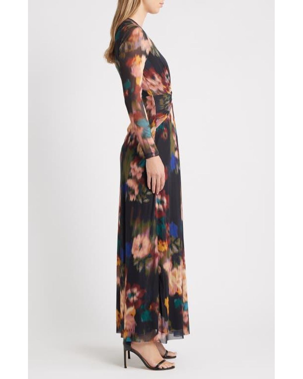 knee length dresses for ladies Anne Klein Smocked Maxi Dress main image 0